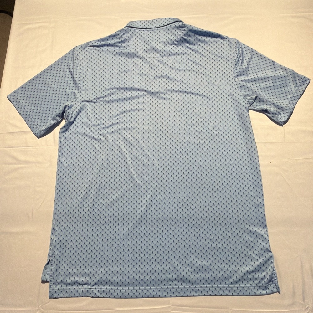 Peter Millar Summer Comfort All Over Skull Print Performance Polo Men Large Blue - Picture 8 of 8